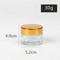 透明玻璃膏霜瓶5克-80克面膜瓶化妆品玻璃膏霜瓶包装瓶分装瓶 30克金盖30只优惠价