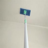 伸缩不锈钢平拖 加长平板拖把 擦墙 擦天花板 毛巾布 棉布 2.3米伸缩杆子2块布颜色随机