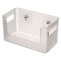 面膜收纳盒浴室卫生间洗手台免打孔壁挂式化妆品收纳盒收纳架 透明白