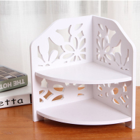 免打孔卫生间置物架洗手台化妆品收纳架浴室防水转角储物整理架 樱花