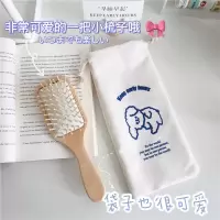 韩系ins原木色梳子 简约风便携气囊梳按摩梳防静电气垫梳子带布袋 梳子x2 +狗狗布袋x2