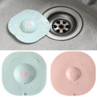 硅胶大小号地漏盖厨房卫生间池下水道防虫毛发臭盖子按压式过滤网 大号两个颜色备注