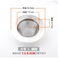 厨房不锈钢水池过滤网洗菜盆洗碗盆过滤网浴室下水道防堵地漏盖 大号细网