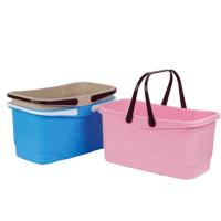 拖把桶塑料桶长方形水桶好太太拖把妙洁拖把美丽雅拖把媳妇拖把桶 双手把拖把桶颜色随机