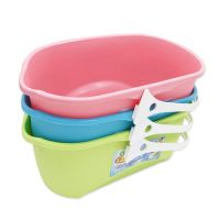 好太太洗拖把桶长方形塑料加厚大水桶家用拖布桶拖地涮海绵拖把桶 粉色(38cm拖把可使用)