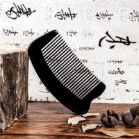 牛美人纯牛角梳防静电脱发刻字小号迷你梳子随身便携宝宝 黑大奔梳