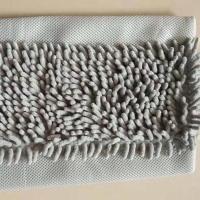 雪尼尔拖把布夹固式毛毛虫墩布擦地布家用平板拖把替换布尘推头 雪尼尔灰色5条