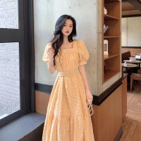 春夏女装2022年新款法式茶歇初恋设计感小众宽松长裙连衣裙子