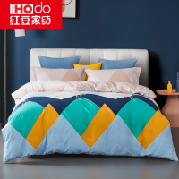 红豆家纺 红豆优棉全棉四件套100%纯棉床单被套1.5/1.8米床上用品