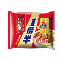 康师傅1倍半劲爽拉面红烧牛肉面140g/袋