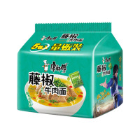 康师傅经典藤椒牛肉面五连包102g*5包/袋