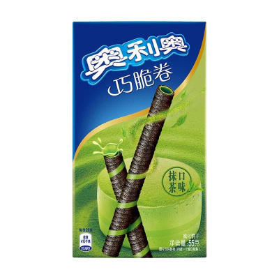 奥利奥(OREO) 饼干 零食 巧脆卷抹茶味55g