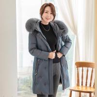 香颜品牌妈妈2020冬装新款洋气羽绒服中长款中老年女装秋冬装棉服外套加厚