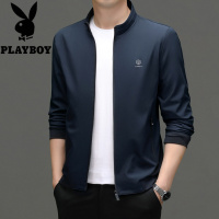花花公子新款男装服饰立领中青年外套男士夹克茄克大码休闲外穿上衣服