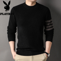 花花公子秋冬新款品牌男装服饰全羊毛衫男士针织衫时尚潮男式毛衣打底衫厚