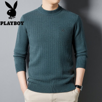 花花公子品牌男装服饰100全羊毛衫男士针织衫大码毛衣打底衫厚款
