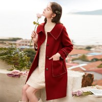 ROSUYA2021年韩版流行秋冬款毛呢大衣女