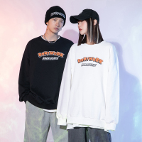 ROSUYA日系2021秋冬新款美式街头发泡立体工艺印花卫衣