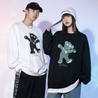 ROSUYA日系温感变色卫衣2021秋冬新款潮牌小熊情侣卫衣