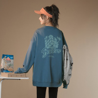 ROSUYA中性2021秋冬款破碎魔方印花潮流宽松圆领休闲卫衣