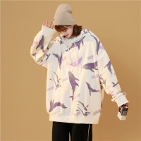 ROSUYA商城品质外套 情侣中性风连帽卫衣大码满印