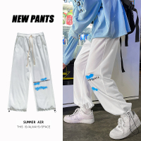 ROSUYA港风2021男士大码秋季休闲裤青少年潮男卫裤