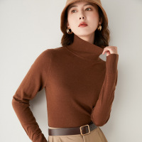ROSUYA2021秋新款毛衣女半高领套头打底衫纯色长袖内搭针织衫毛衣