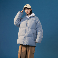 ROSUYA2021新款纯色棉衣立领情侣款大版手塞棉棉衣