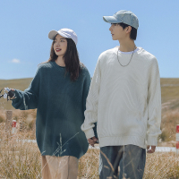 ROSUYA2021秋冬款百搭日系潮流华夫格打底针织衫