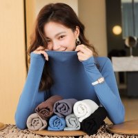 ROSUYA2021新款半高领可打底可外穿长袖T恤打底衫