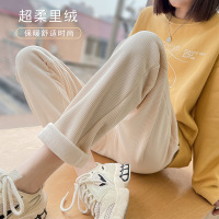 ROSUYA加绒加厚灯芯绒休闲裤雪尼尔老爹裤哈伦裤直筒烟管秋冬萝