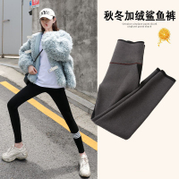 ROSUYA打底裤鲨鱼皮女外穿春秋款瑜伽瘦腿四条杠经典款秋冬薄绒裤