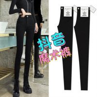 [小贝专享]ROSUYA春秋款打底裤女裤外穿高腰黑色紧身小脚弹力秋冬魔术铅笔小黑裤