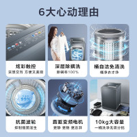 TCL洗衣机 B100V110-D 10KG彩屏智净除螨直驱变频全自动波轮洗衣机 桶自洁免清洗 24小时预约