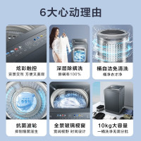 TCL洗衣机 B100V110极地蓝 10公斤彩屏智净除螨全自动波轮桶自洁免清洗 全景波轮视窗24小时预约 彩屏触控