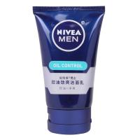 妮维雅(NIVEA)男士控油劲爽洁面乳100g 控油平衡 保湿补水 (新老包装随机发)男士洗面奶 男士洁面