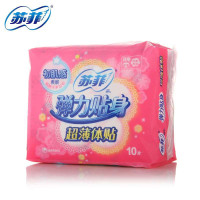 [苏宁超市]苏菲(SOFY)弹力贴身丝薄日用卫生巾230 10P