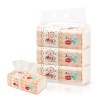 心相印婴儿抽纸DT1120三层120抽软抽*3包