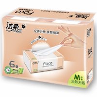 洁柔Face天然无香120抽抽纸(6包装) PR078
