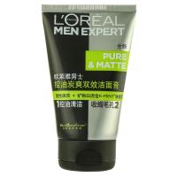 欧莱雅（LOREAL）男士控油炭爽双效洁面膏100ml 控油平衡;深层清洁 各种肤质洁面膏 洁面乳 洗面奶L'OREAL