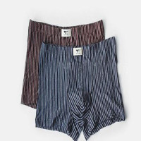 七匹狼男士粘胶色织平角裤