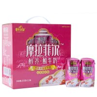 皇氏乳业 摩拉菲尔 红枣枸杞味醇养酸牛奶 礼盒装205g*12