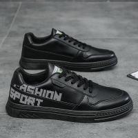 阿尔皮纳袋鼠2022春季新款男休闲皮鞋 运动英伦风板鞋