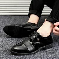 阿尔皮纳袋鼠新款休闲时尚亮面潮流青少年男皮鞋