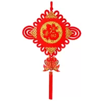 依朴 中国结 玄关大号平安节装饰新年装饰品 50#红福挂鱼(1个装)