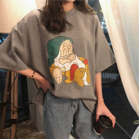 婕秘cec短袖宽松T恤女ins网红同款女装2019新款潮mschf上衣韩版怪味