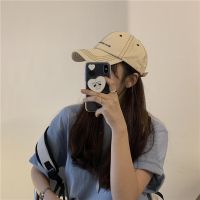 婕秘2021春夏新款刺绣明线美式风棒球帽子女男潮百搭遮阳软顶鸭舌帽