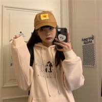 婕秘班啦啦可爱少女连帽waitmore卫衣冬季加绒加厚港风复古chic上衣女