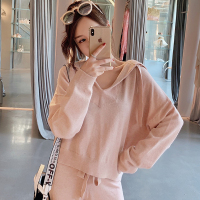 婕秘春装新款小个子洋气减龄赫本风休闲两件套女神卫衣时尚套装裤夏潮