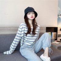 婕秘2021年春秋新款洋气减龄气质小个子女神范时尚炸街休闲两件套装女